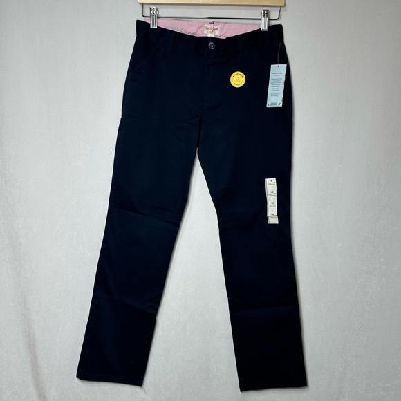 Cat & Jack Girls Straight leg Navy Blue Uniform pant chino - NWT size 16 (pair) - Picture 2 of 7